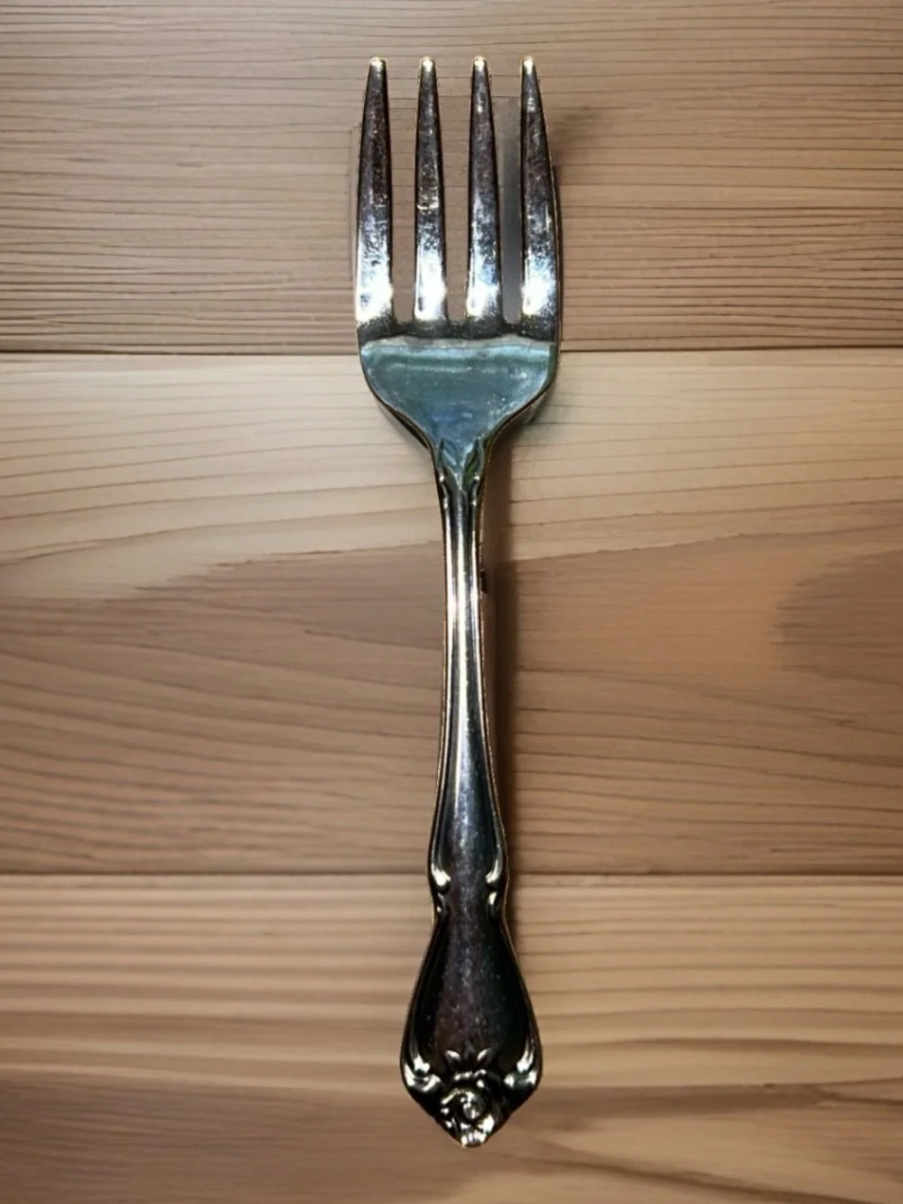 Oneida Arbor Rose True Rose 1881 Rogers Stainless Straight Baby Fork 4 3/8